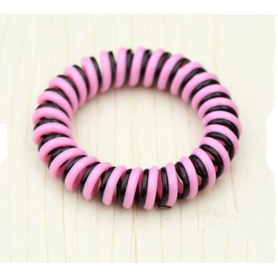 Korean style two-color large durable telephone wire hair band